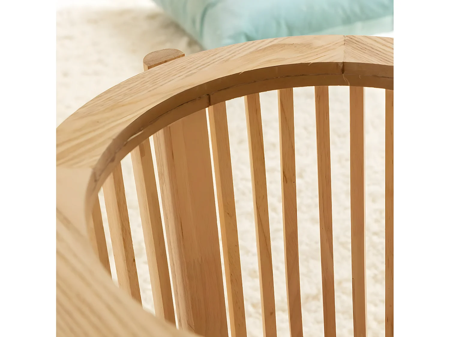 Table de chevet ronde en bois de pin Vénus