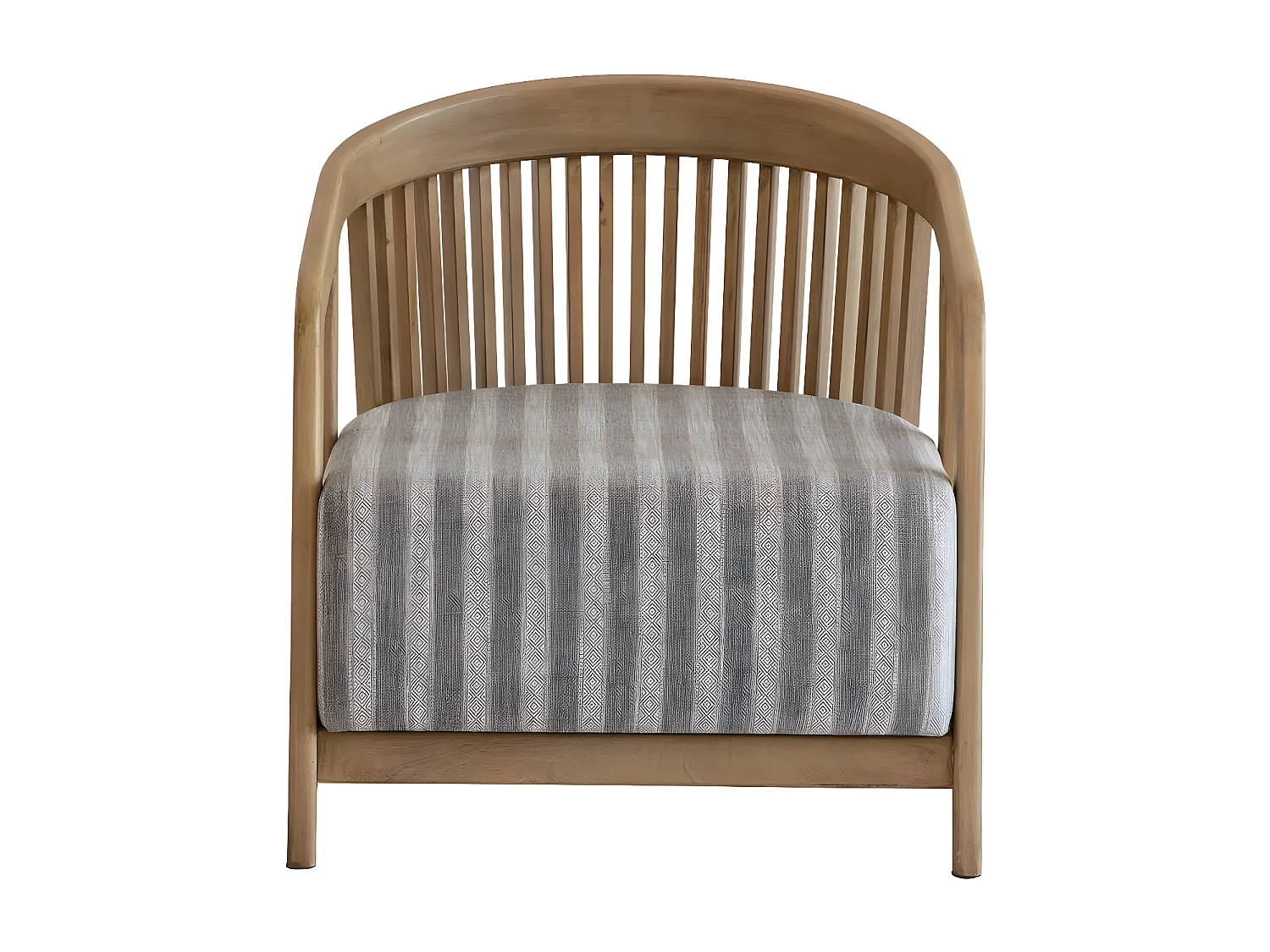 Sillón de madera de mango Térence con elegancia natural y sofisticación rústica