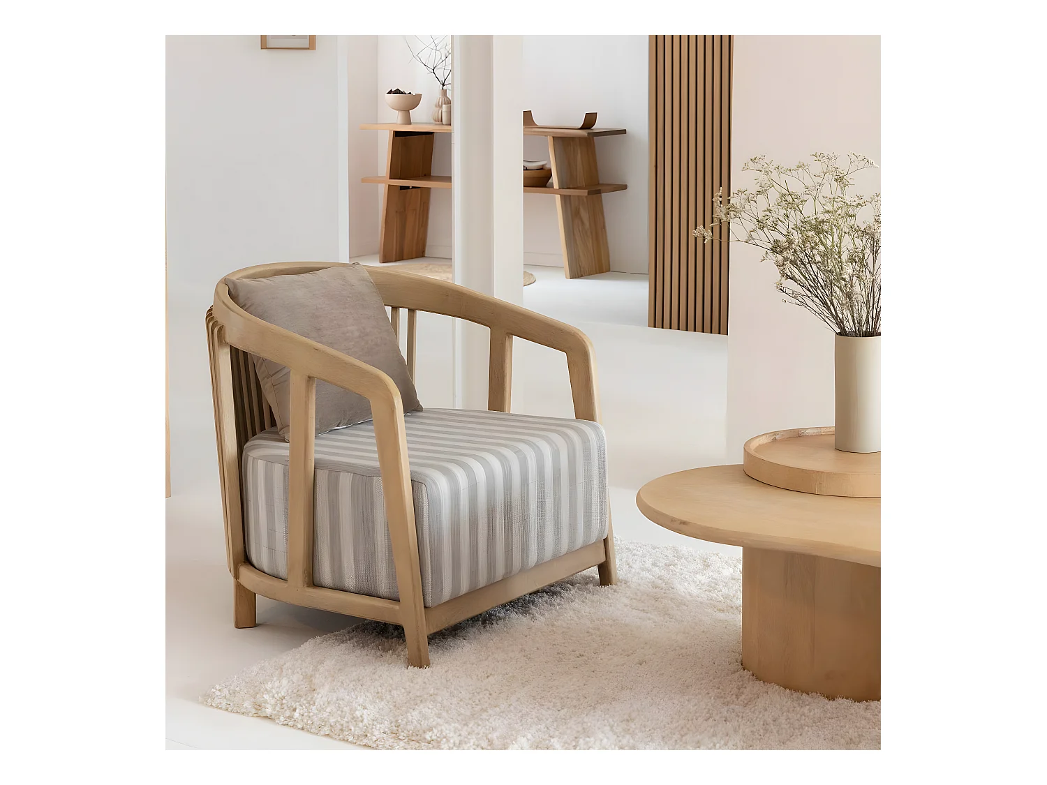 Fauteuil en bois de manguier Térence