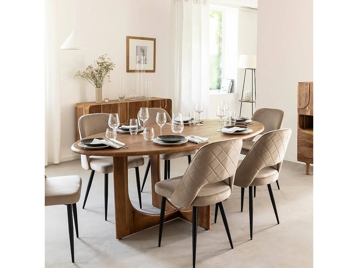 Table à manger en bois d'acacia Azure