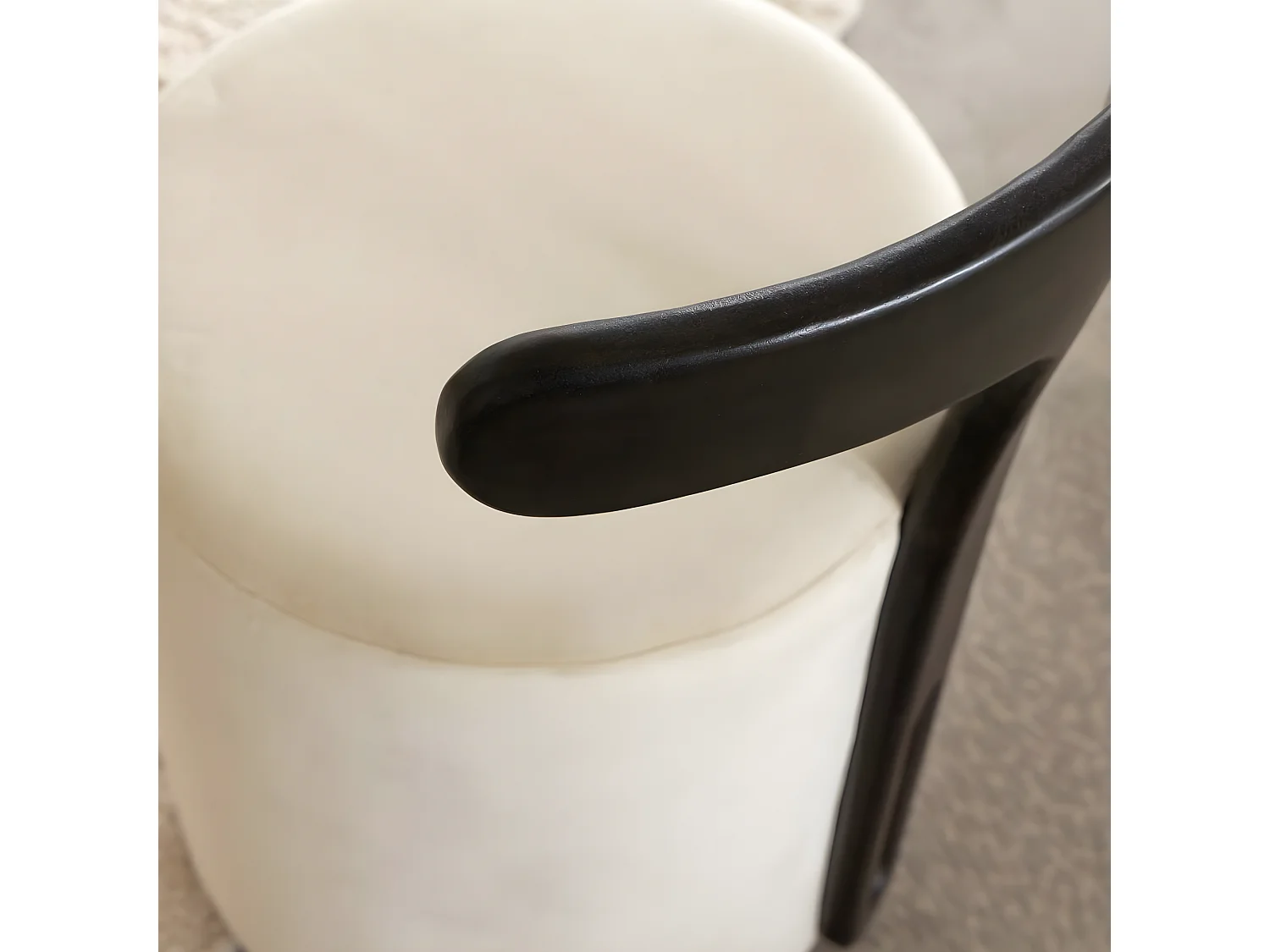 Petit Fauteuil blanc en manguier Adonis