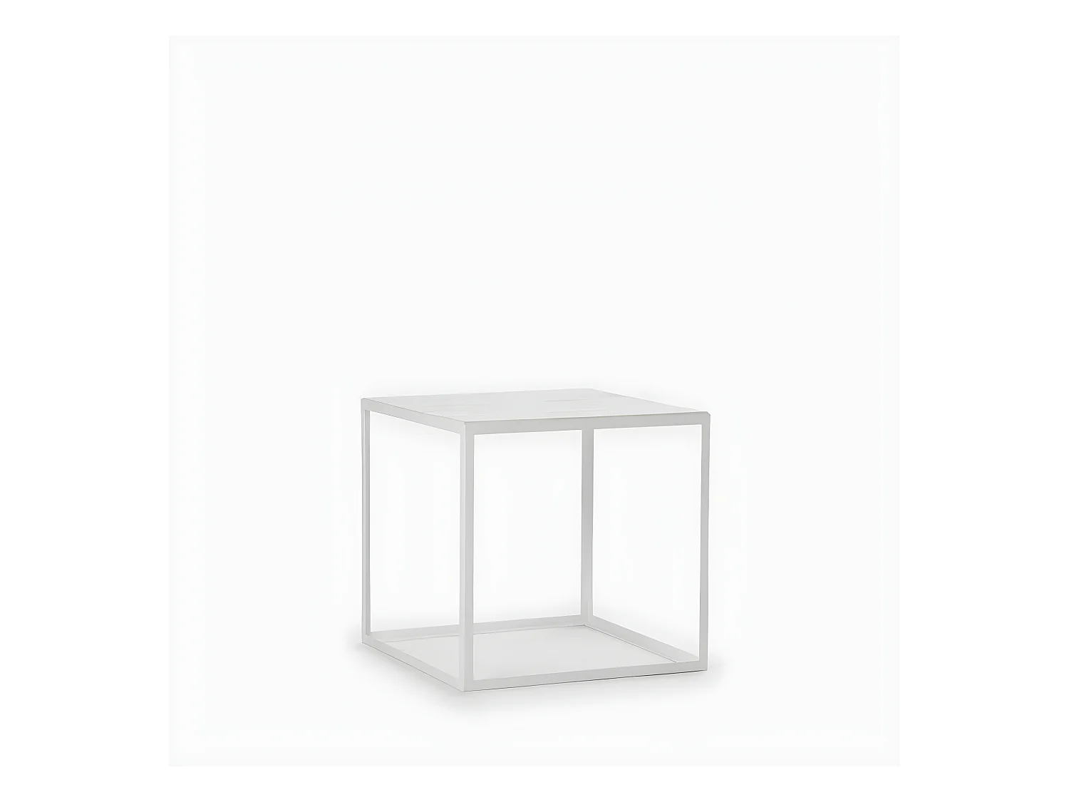 Table d'appoint en métal blanc 52x50 cm-Brena