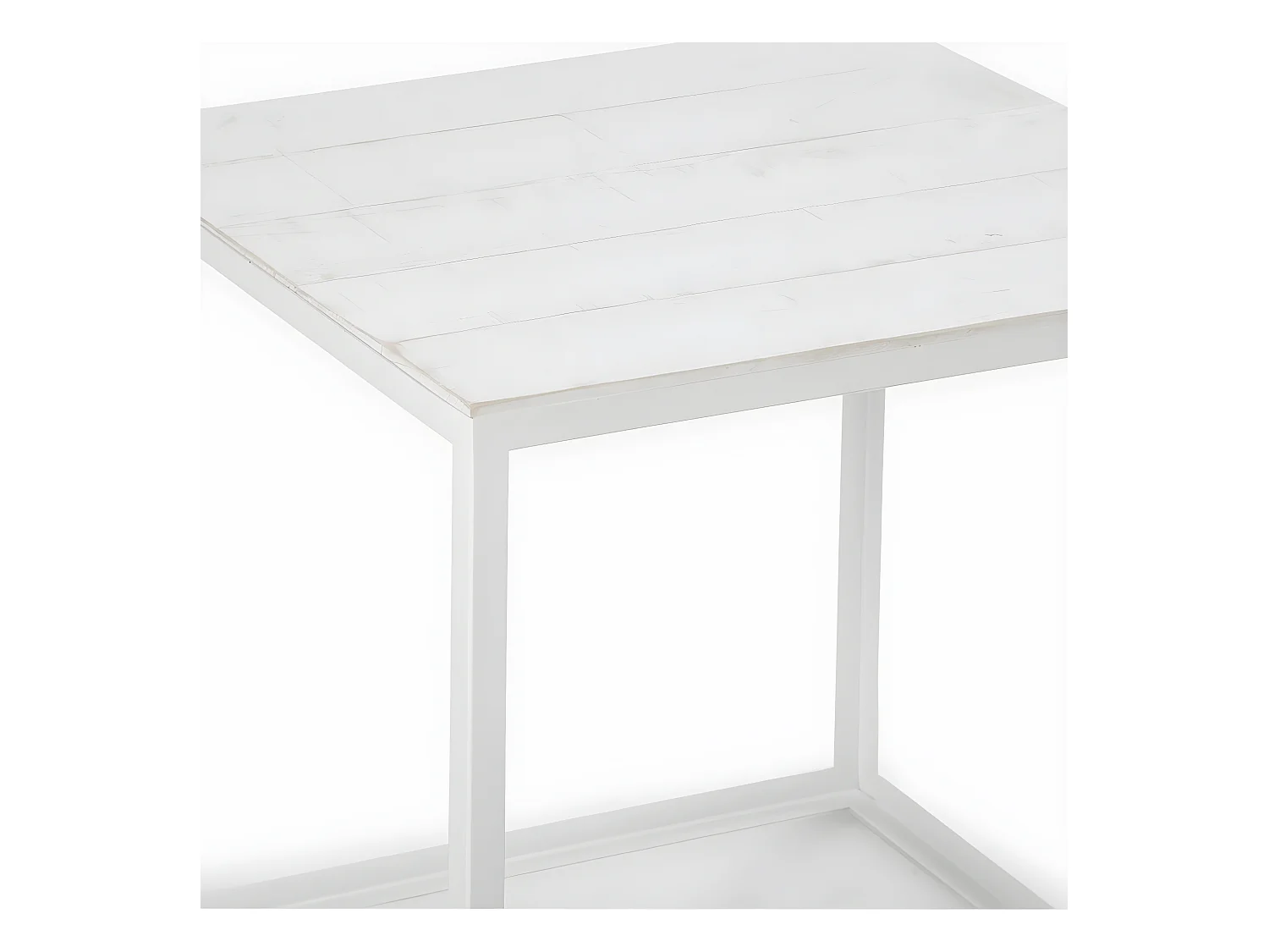 Table d'appoint en métal blanc 52x50 cm-Brena