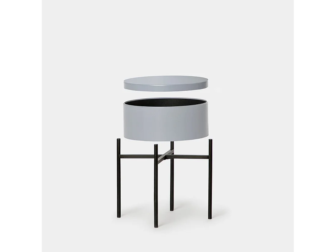 Table d'appoint en bois gris 44x46 cm-Tampa