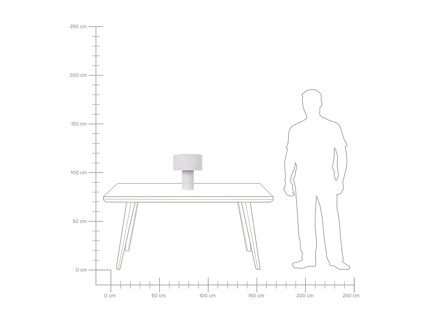 Lampa stołowa MALIPS Szary