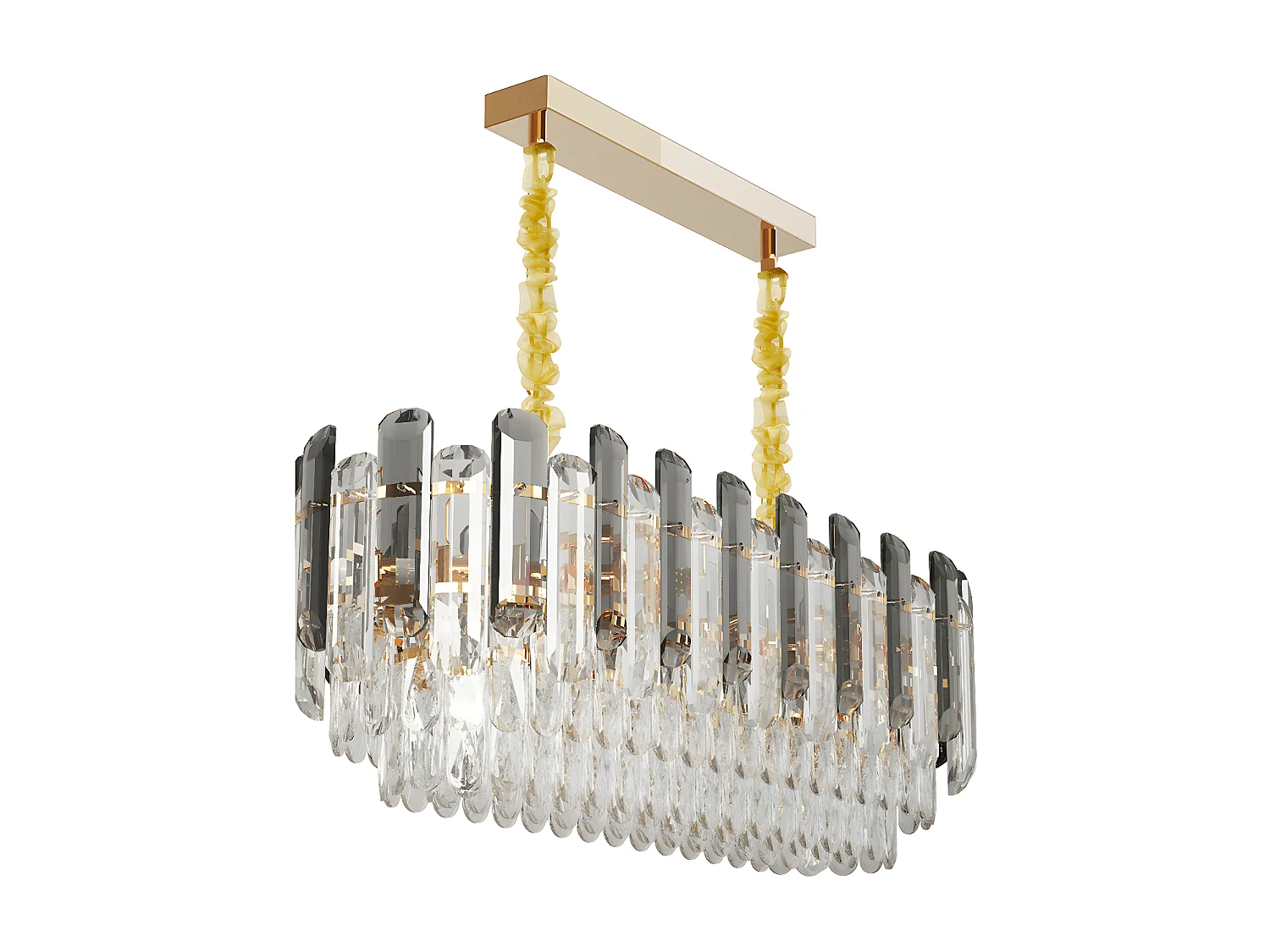 Lampe de plafond large - Lustre cristal LED design - Suspension de plafond  E14