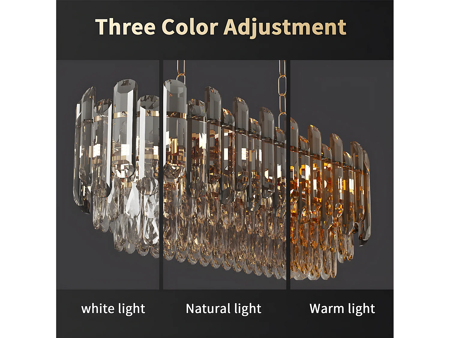 Lampe de plafond large - Lustre cristal LED design - Suspension de plafond  E14