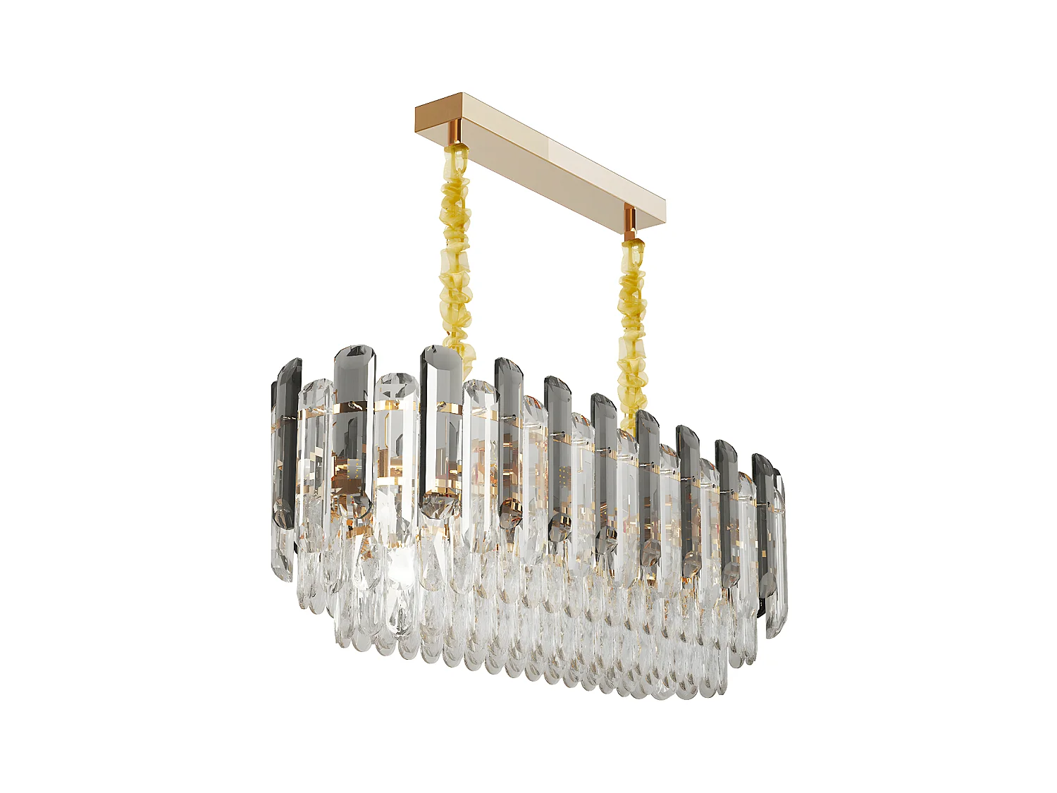 Lampe de plafond large - Lustre cristal LED design - Suspension de plafond  E14