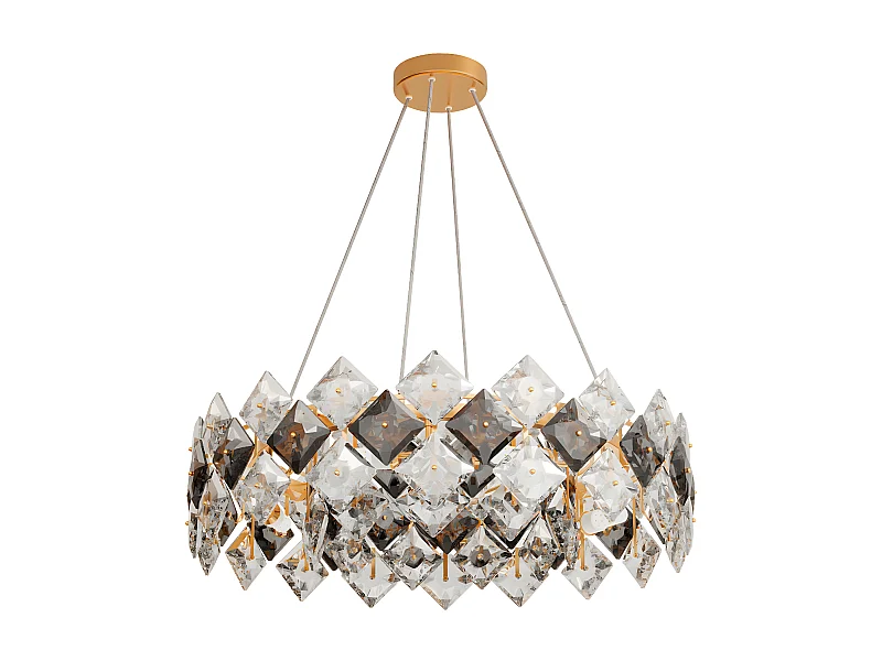 Lampe de plafond large - Suspension cristal LED design - Pendentif  de plafond