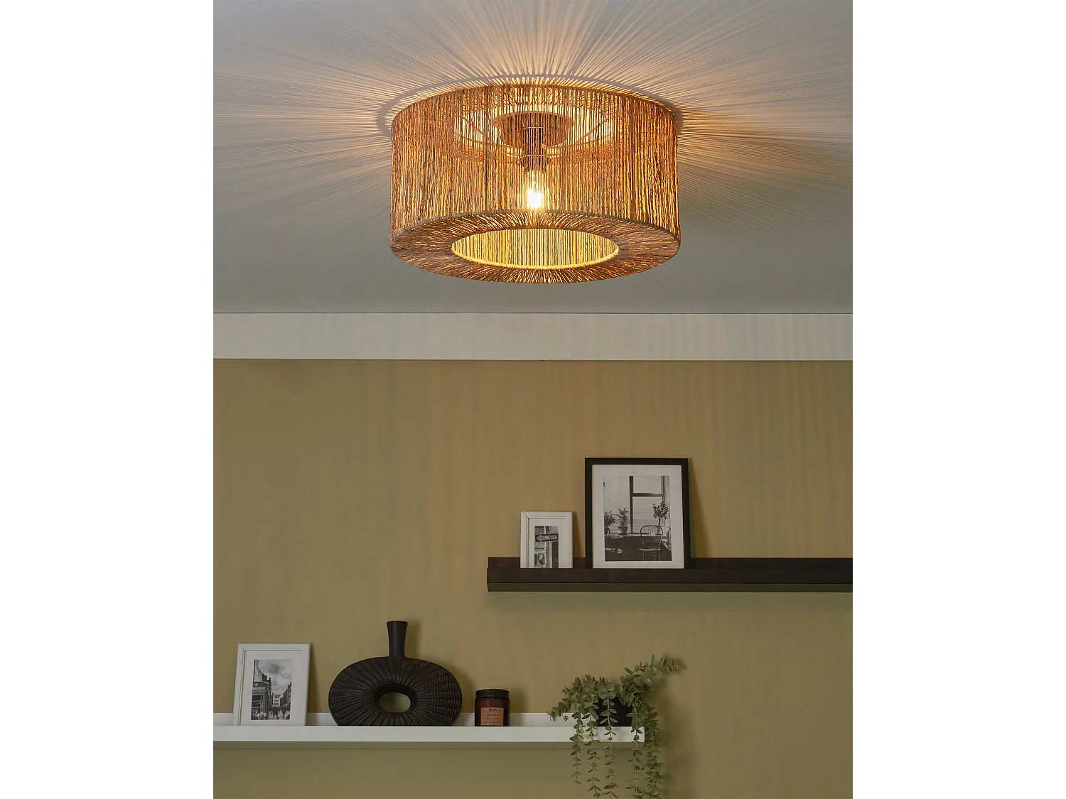 Lampa sufitowa SEWA Juta Naturalny