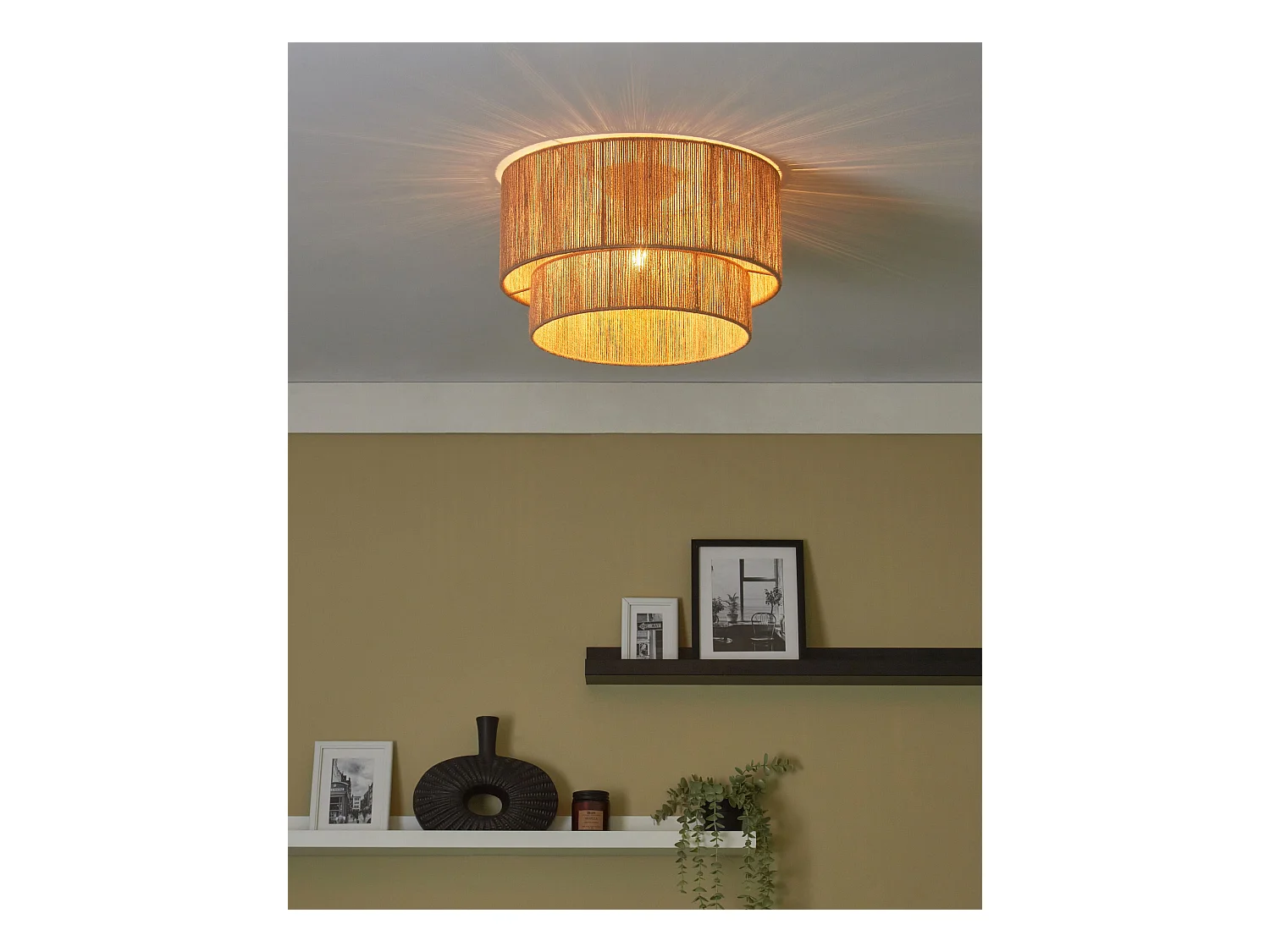 Deckenlampe DORING Jute Naturfarben