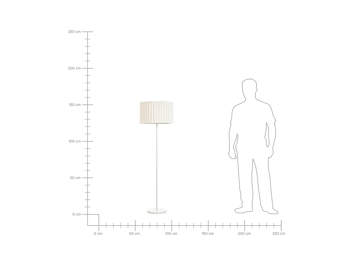 Lampada da pavimento LOURENS Metallo Crema