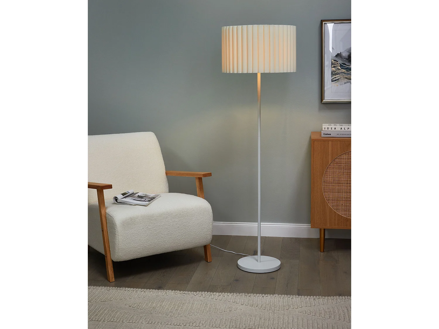 Staande lamp LOURENS Metaal Crème