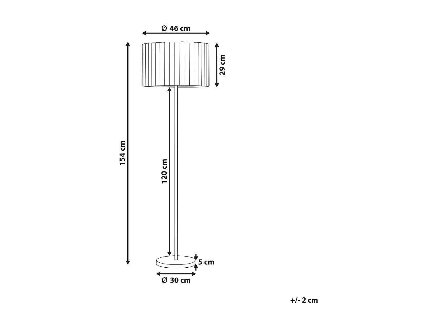 Staande lamp LOURENS Metaal Crème