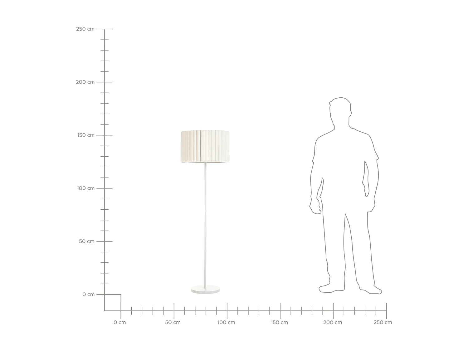 Staande lamp LOURENS Metaal Crème