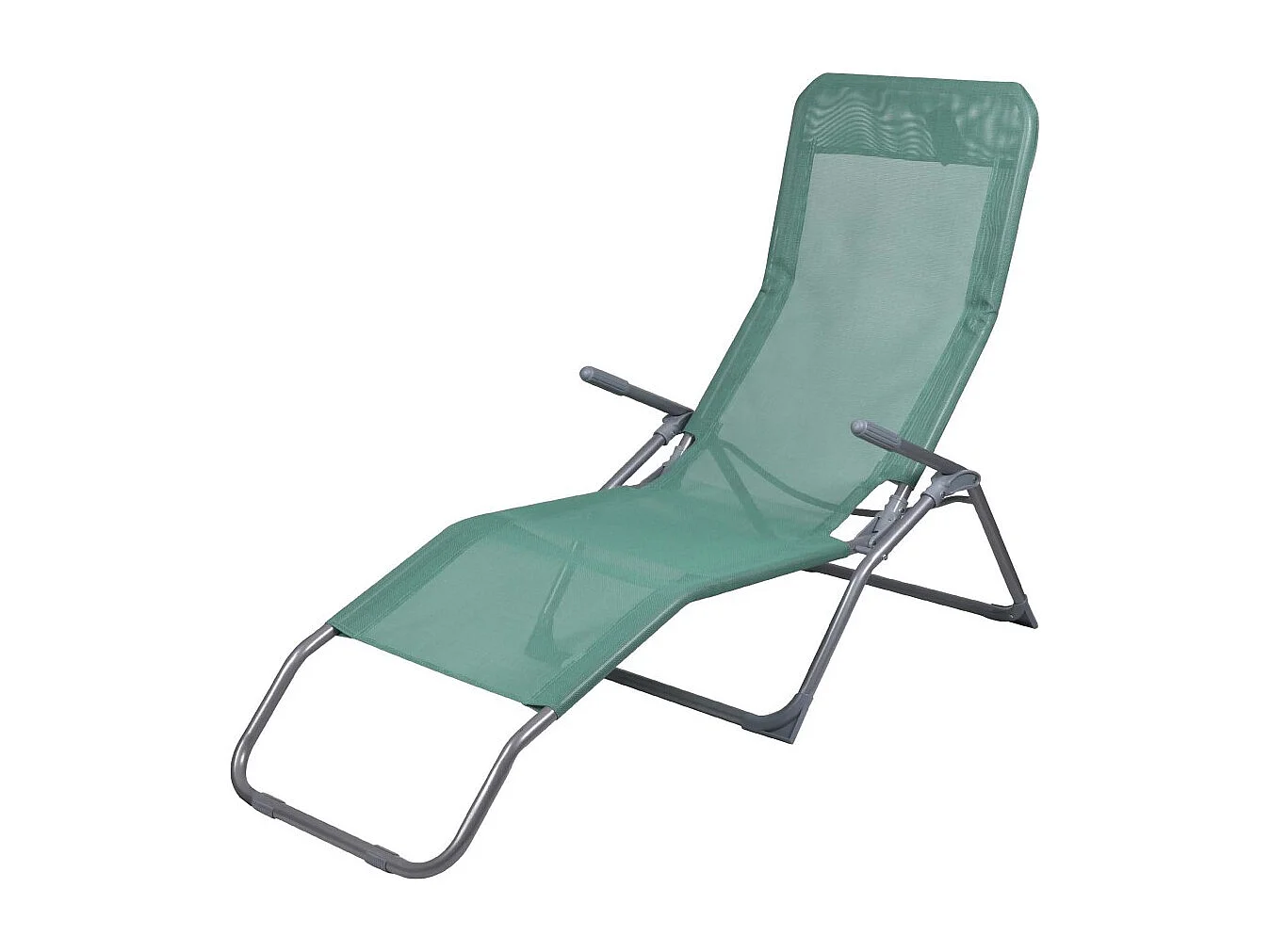 Lot de 2 chaises longue / bain de soleil coloris Vert 140x95x61cm