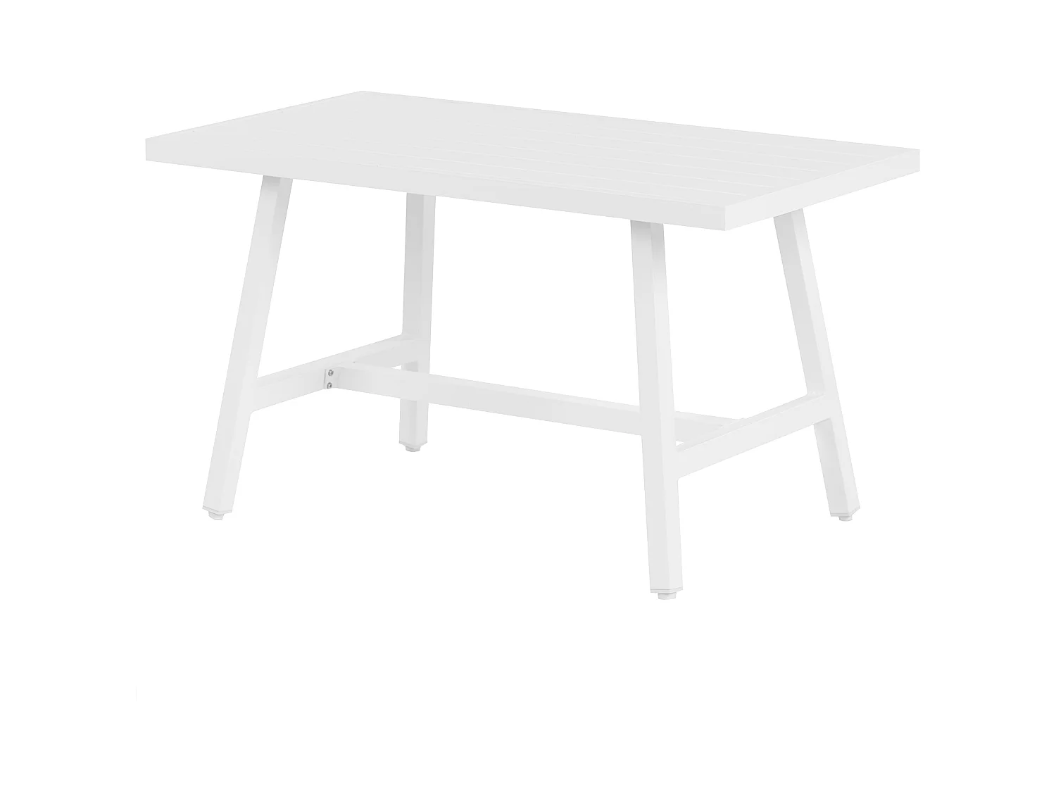 Table de salle à manger de jardin FRATTE 120 cm 64 cm Métal Blanc