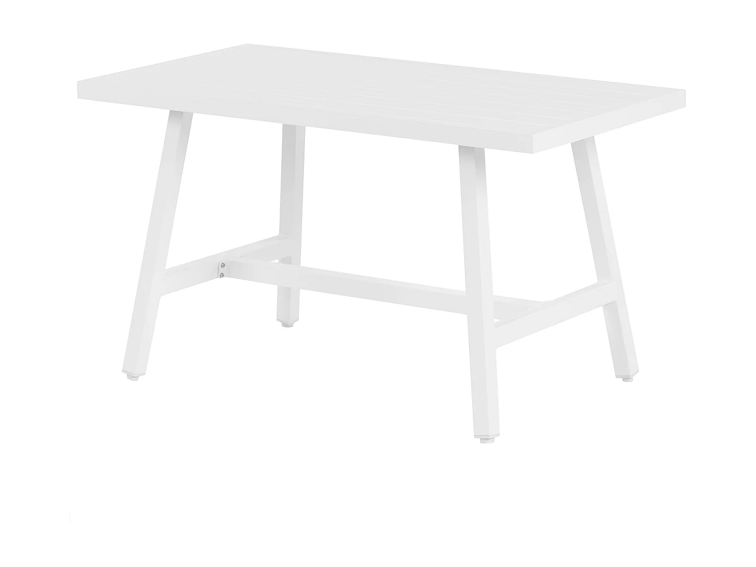 Table de salle à manger de jardin FRATTE 120 cm 64 cm Métal Blanc