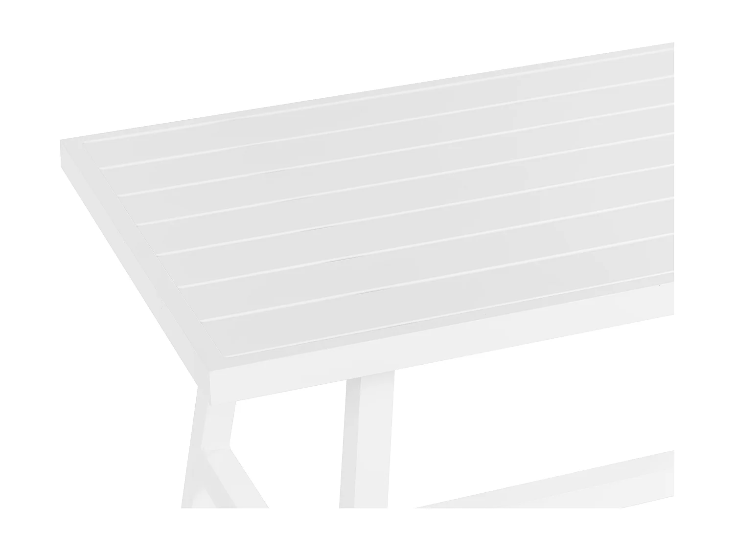 Table de salle à manger de jardin FRATTE 120 cm 64 cm Métal Blanc