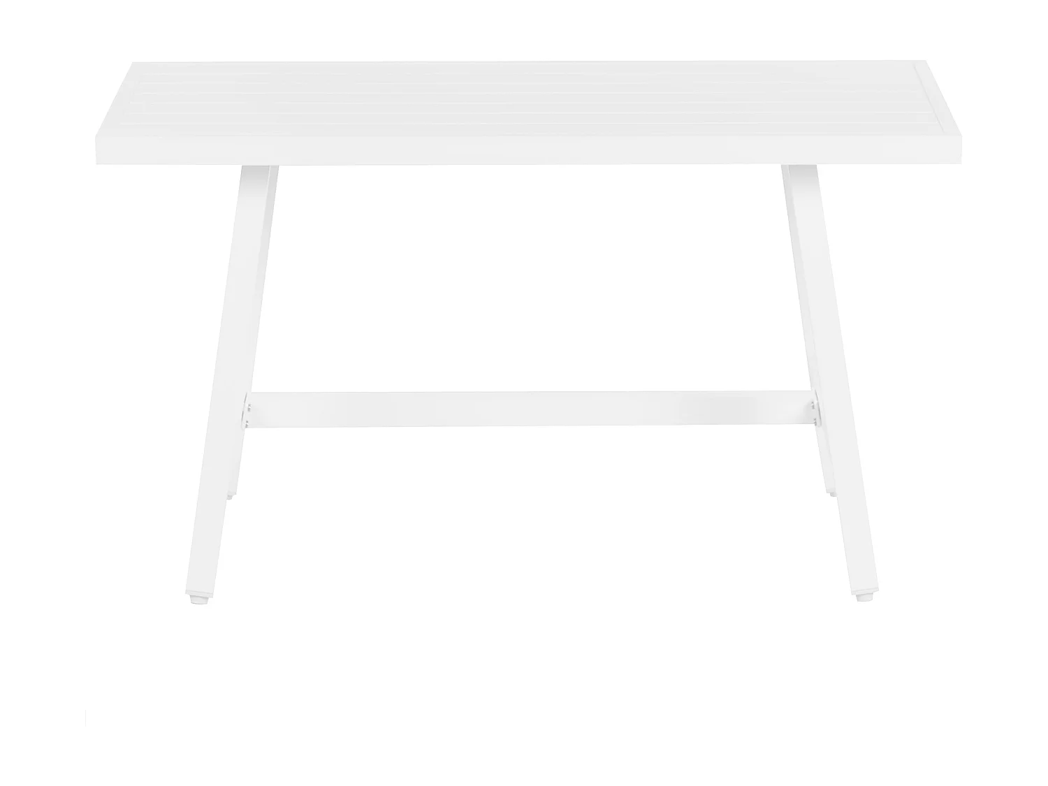 Table de salle à manger de jardin FRATTE 120 cm 64 cm Métal Blanc