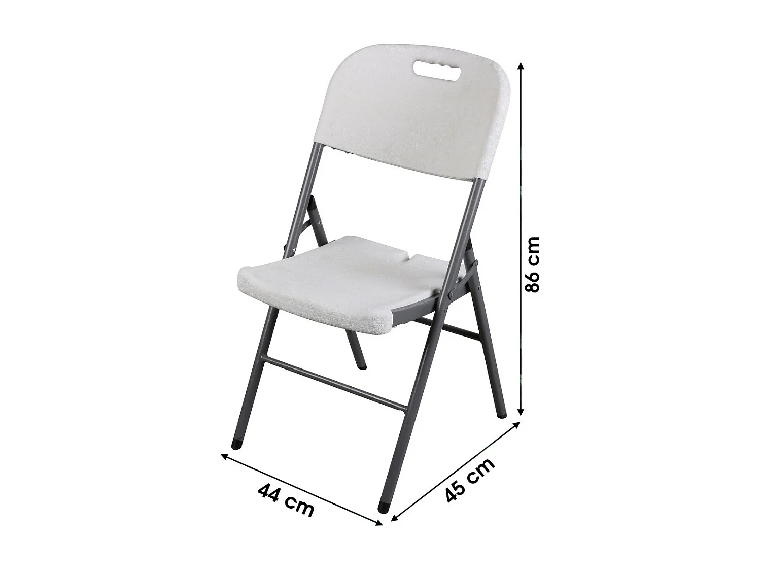 Set van 6 opvouwbare campingstoelen van PVC - Afmetingen 86x45x44 cm