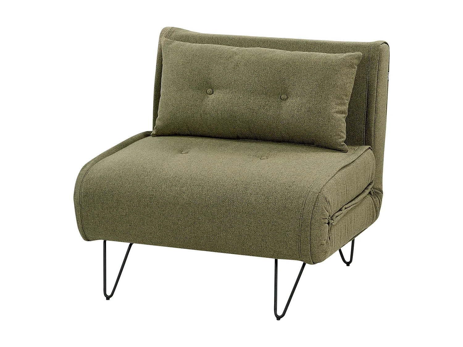 Fauteuil convertible VESTFOLD Tissu Vert olive
