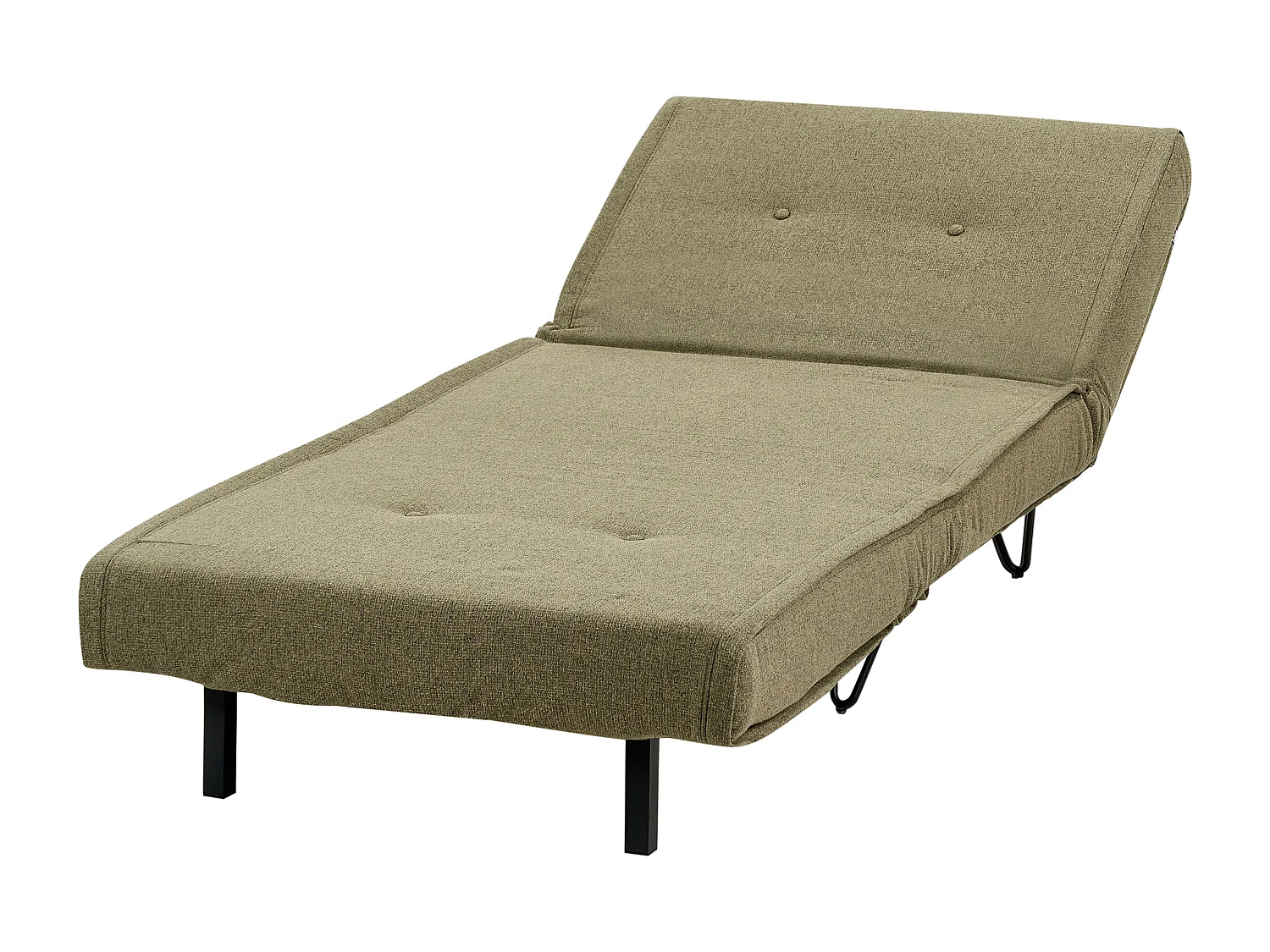 Sofá-cama individual VESTFOLD Tecido Verde-oliva