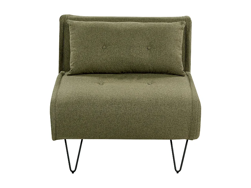 Fauteuil convertible VESTFOLD Tissu Vert olive