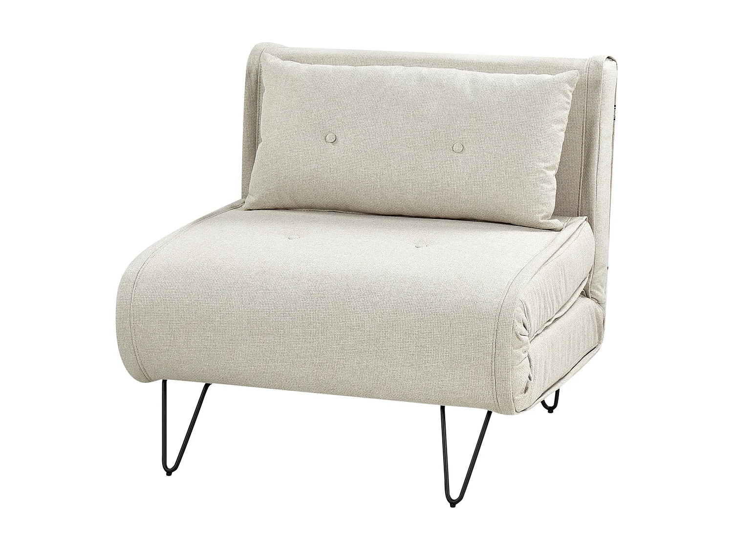 Fauteuil convertible VESTFOLD Tissu Beige clair