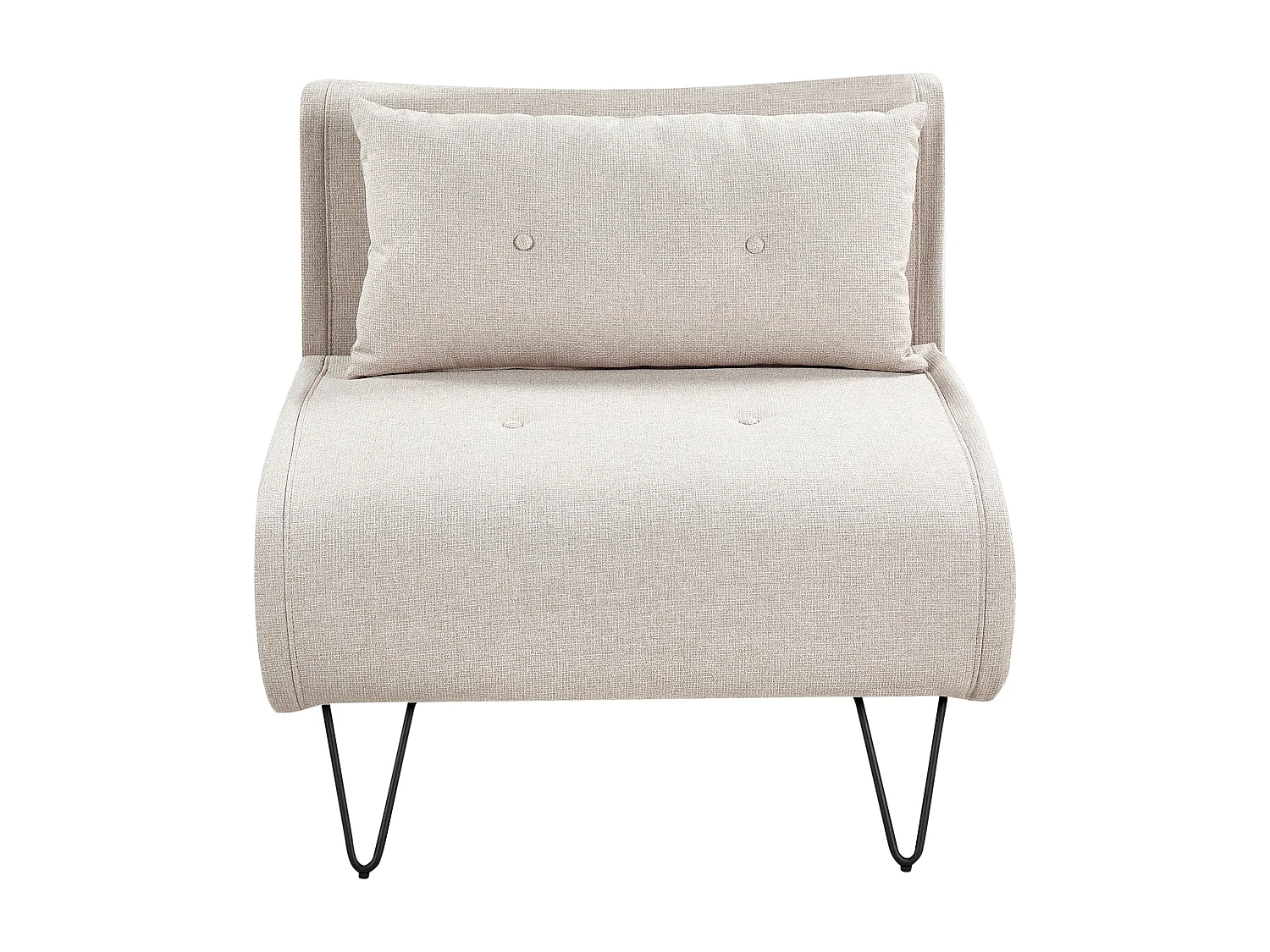 Sofá-cama individual VESTFOLD Tecido Creme claro