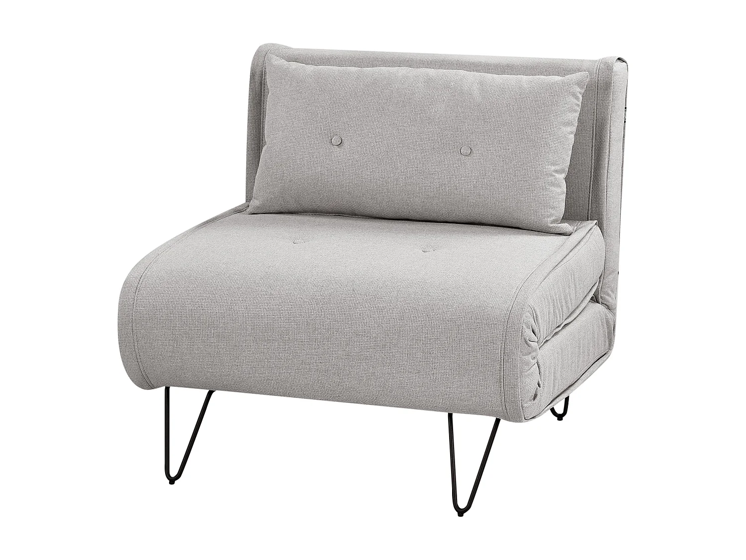 Fauteuil convertible VESTFOLD Tissu Gris clair