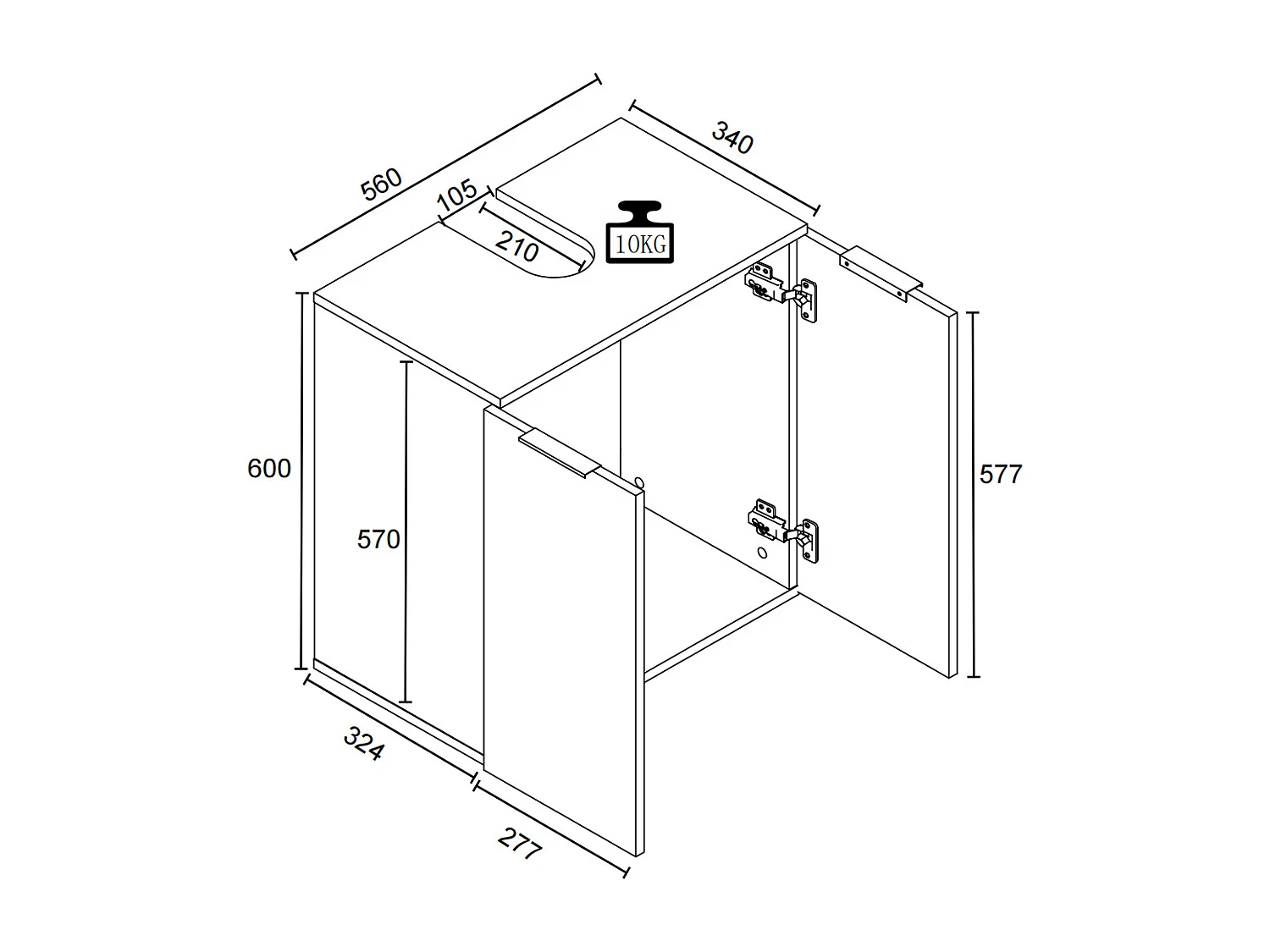 Holz Badmöbel Badunterschrank Waschbecken Donali