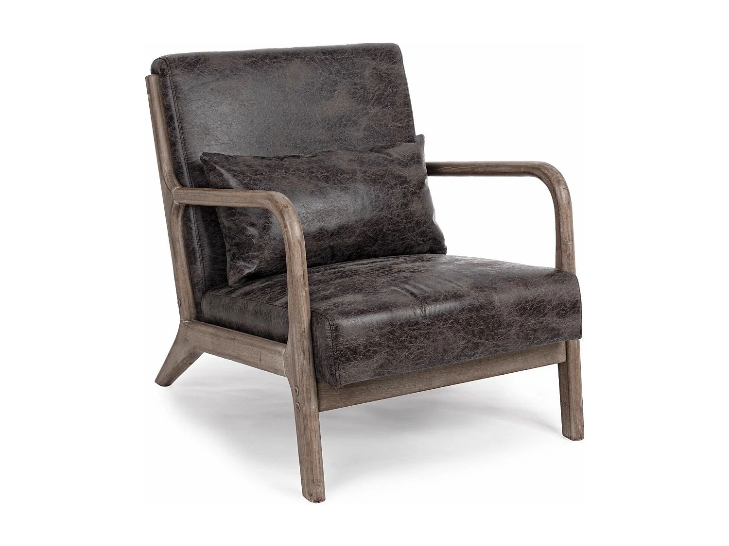 Fauteuil avec accoudoirs en lin matelassé - SEVENTIES
