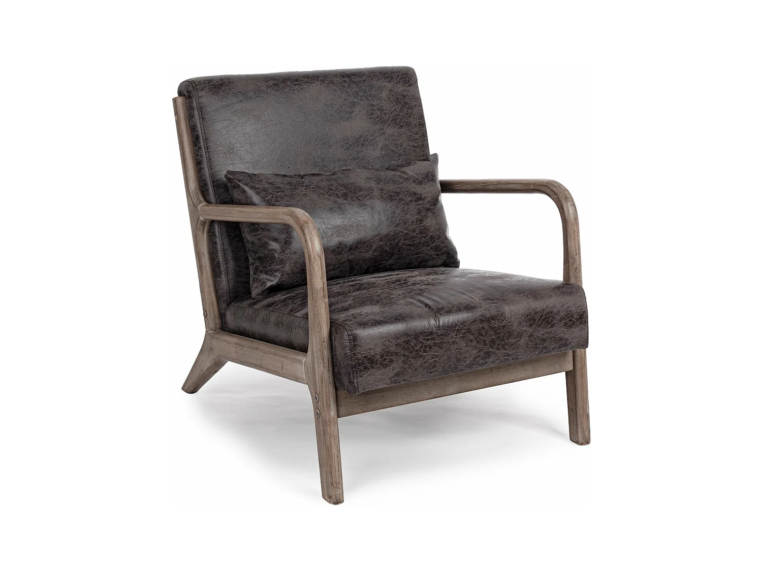 Fauteuil avec accoudoirs en lin matelassé - SEVENTIES