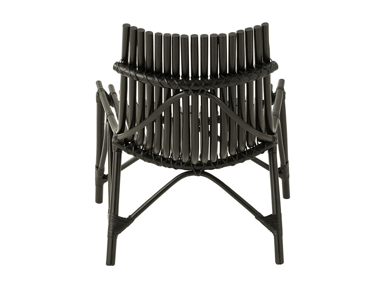 Fauteuil Design en Rotin "Margery" 84cm Noir