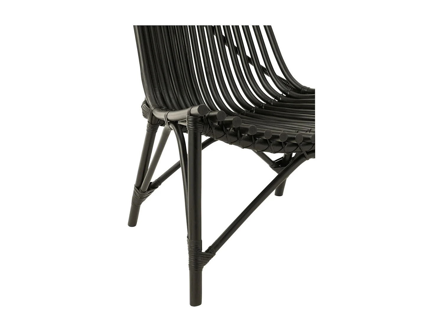 Fauteuil Design en Rotin "Margery" 84cm Noir