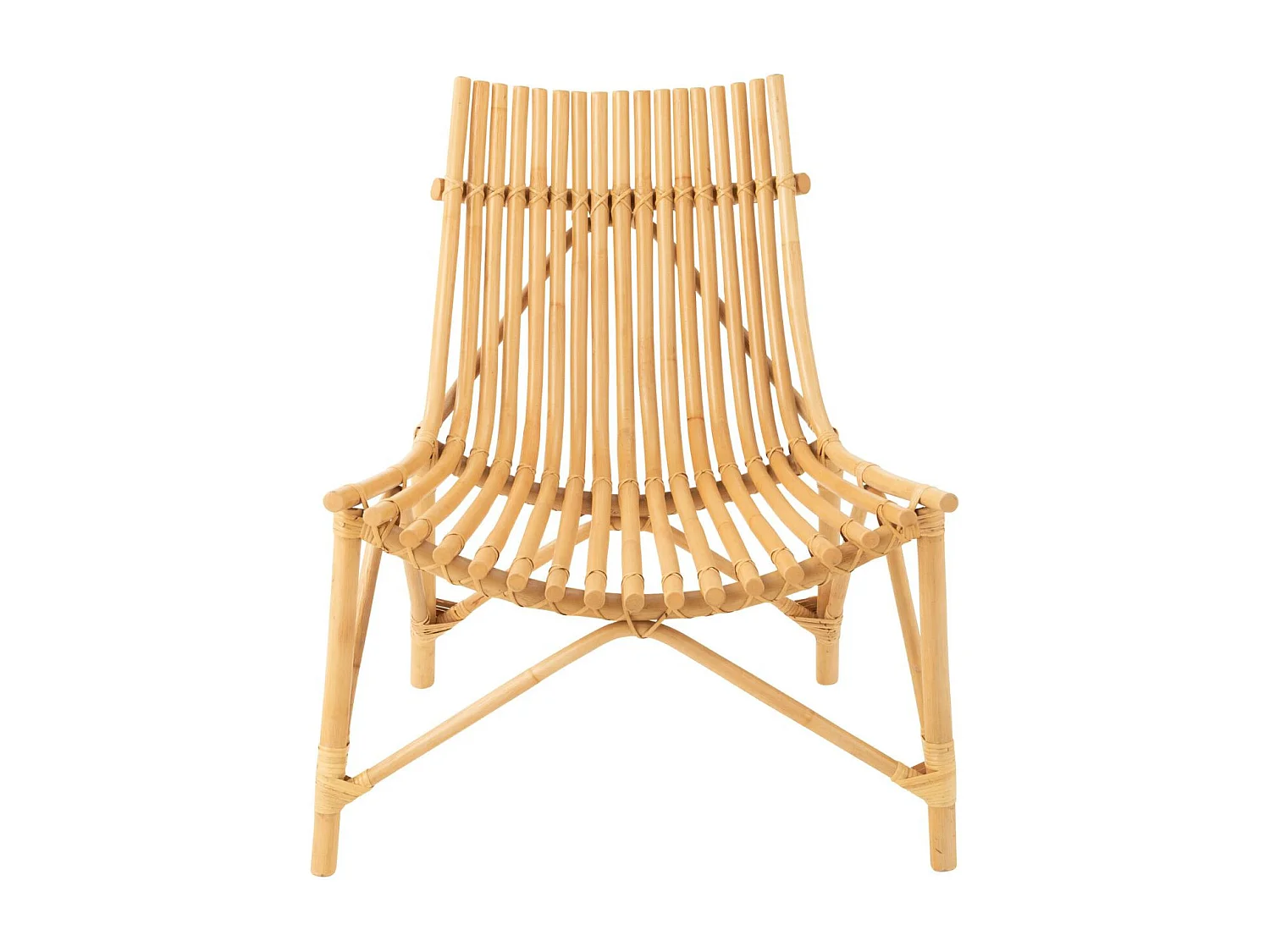 Fauteuil Design en Rotin "Margery" 84cm Naturel