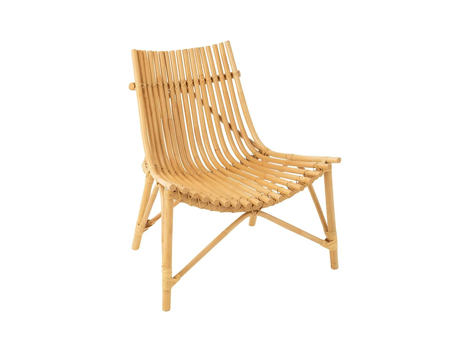 Fauteuil Design en Rotin "Margery" 84cm Naturel
