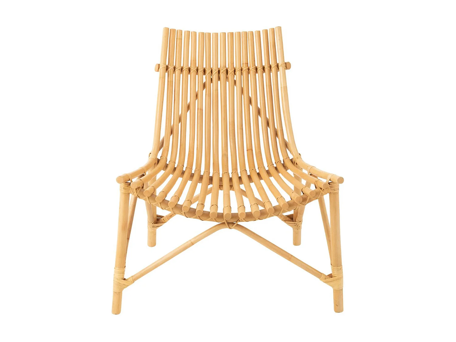 Fauteuil Design en Rotin "Margery" 84cm Naturel