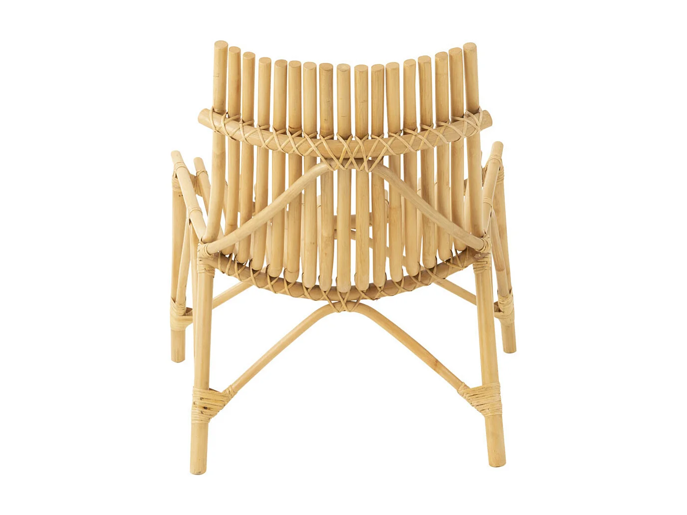 Fauteuil Design en Rotin "Margery" 84cm Naturel