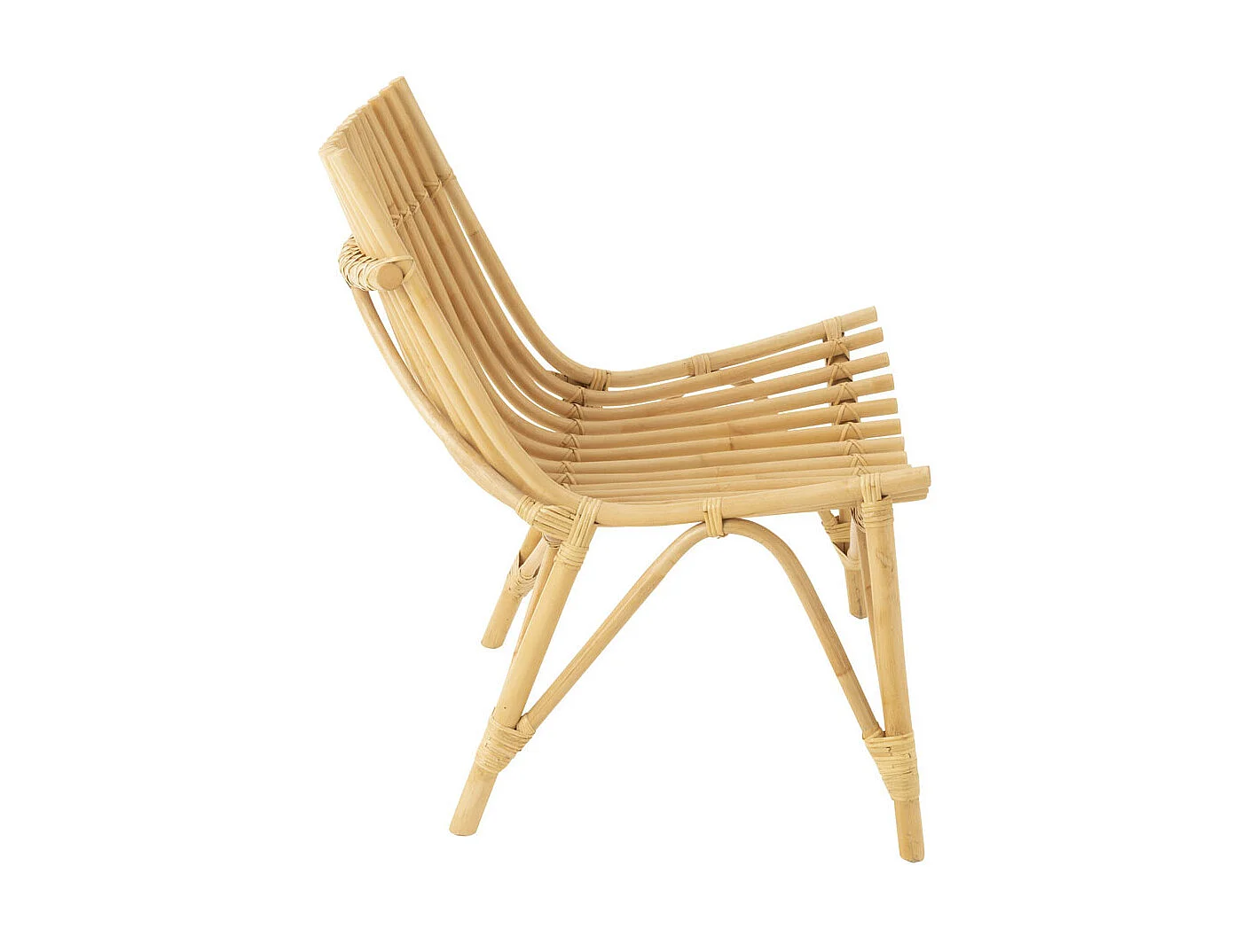 Fauteuil Design en Rotin "Margery" 84cm Naturel