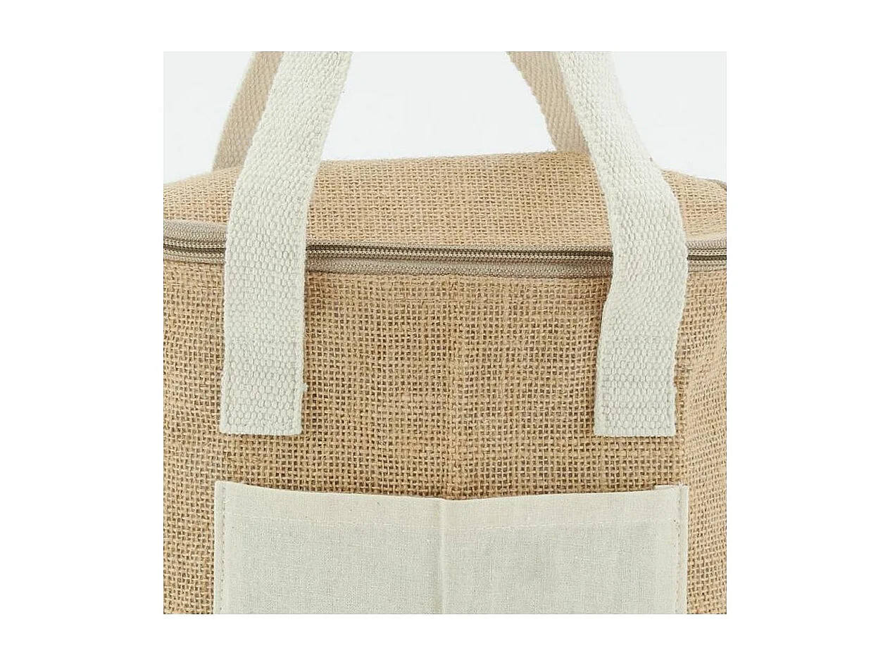 Sac lunch isotherme en jute Naturel 22x16x17