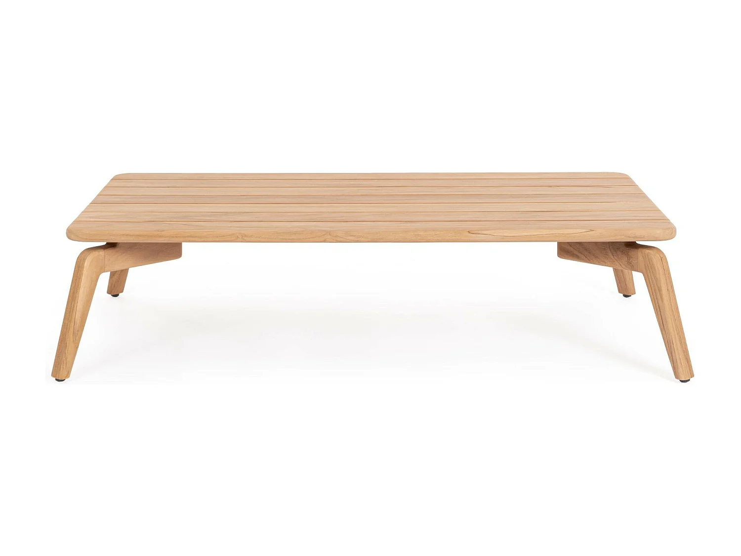 Table basse de jardin rectangulaire en teck L120 - BREHAT