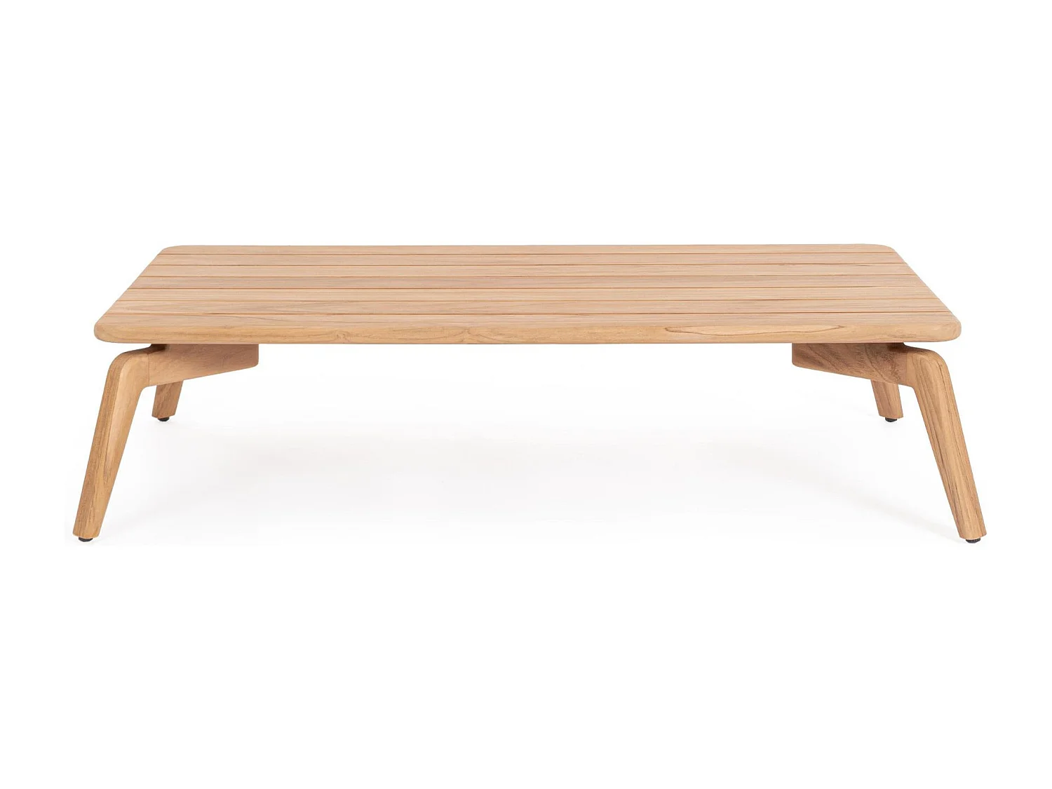 Table basse de jardin rectangulaire en teck L120 - BREHAT