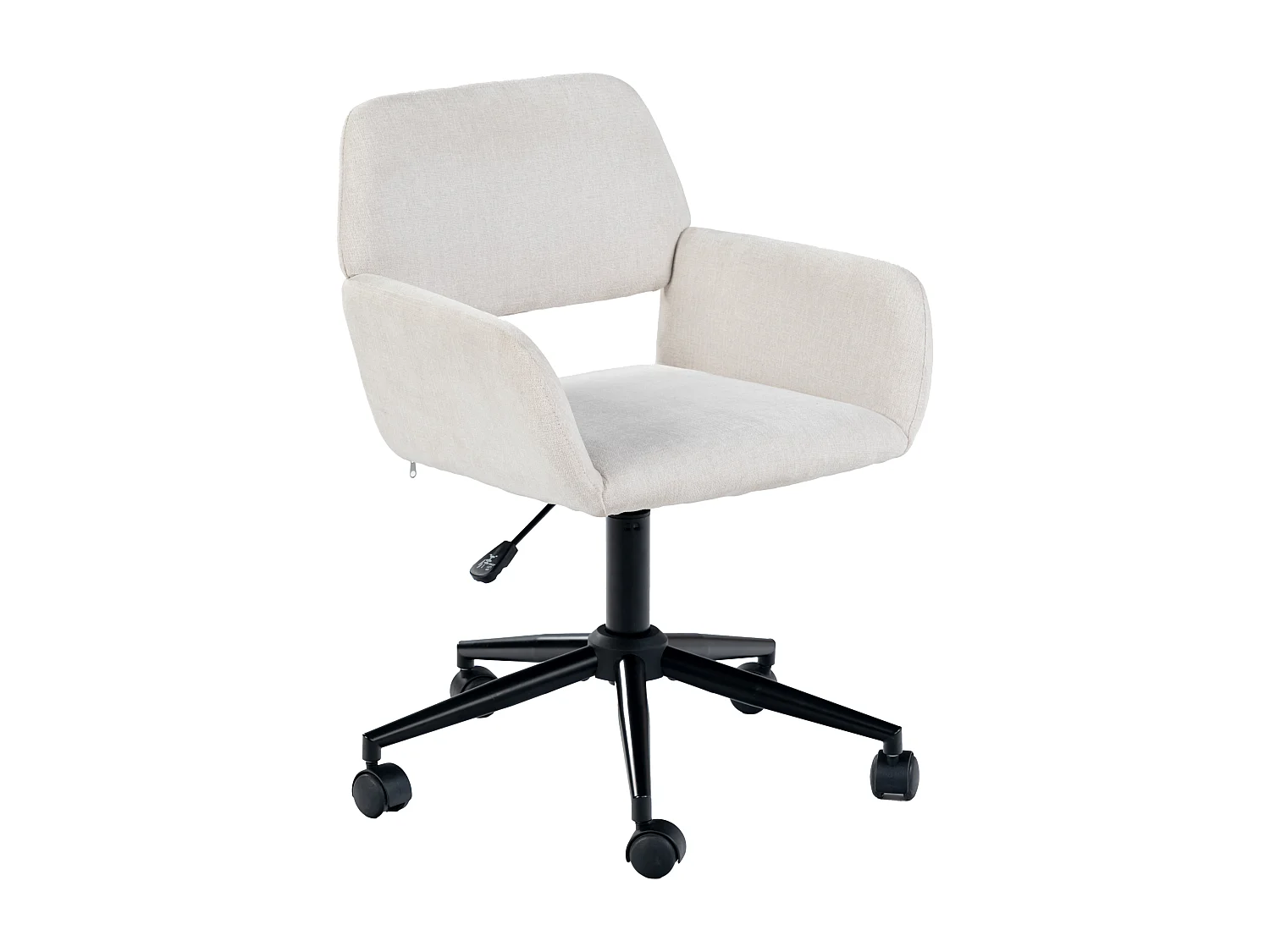 URBAN MEUBLE Fauteuil rétro - réglable en hauteur - pivotant à 360° - à roulettes - amovible - beige