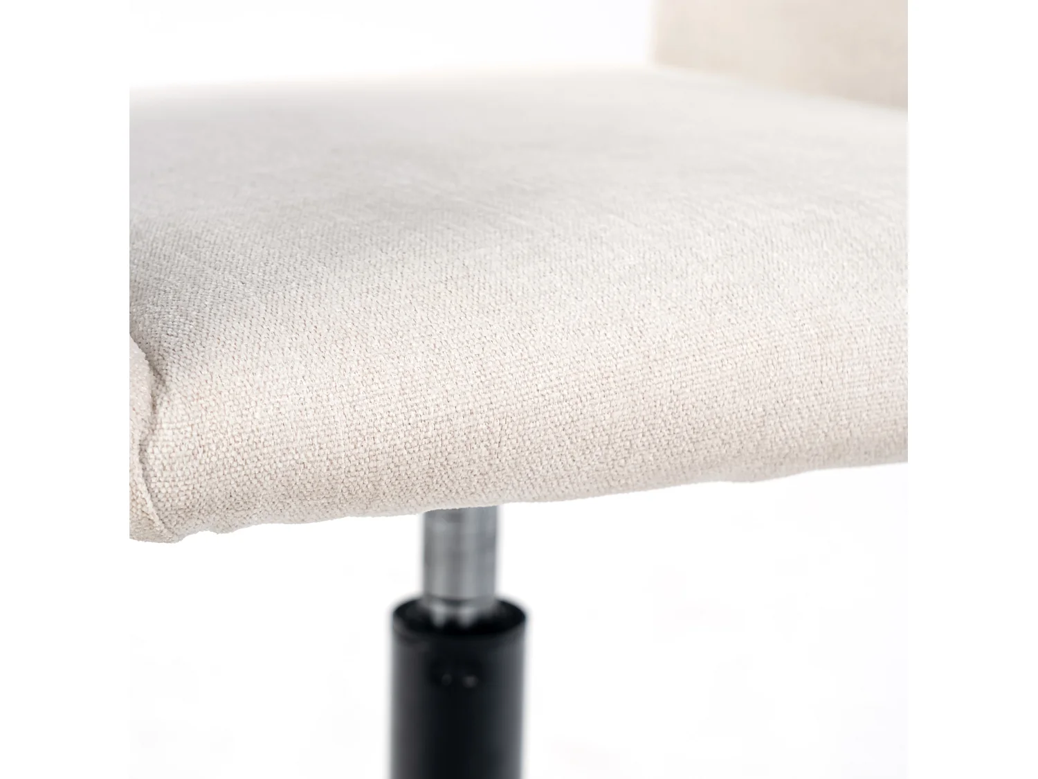 URBAN MEUBLE Fauteuil rétro - réglable en hauteur - pivotant à 360° - à roulettes - amovible - beige