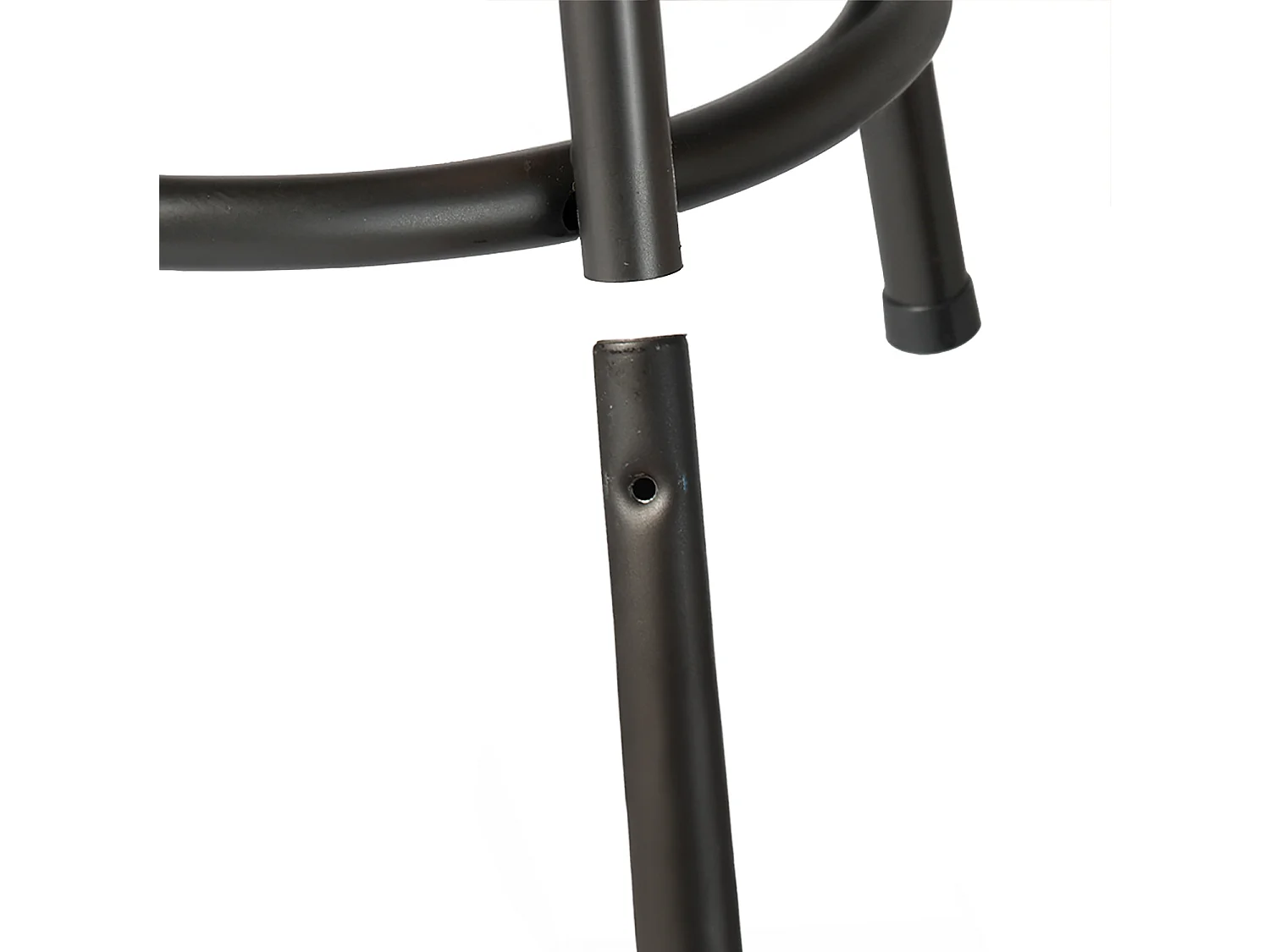 Lot de 2 tabourets de bar pivotants style bistrot marron repose pieds 2 hauteurs assises possibles 62/73cm PISTIL 24/29 INCH