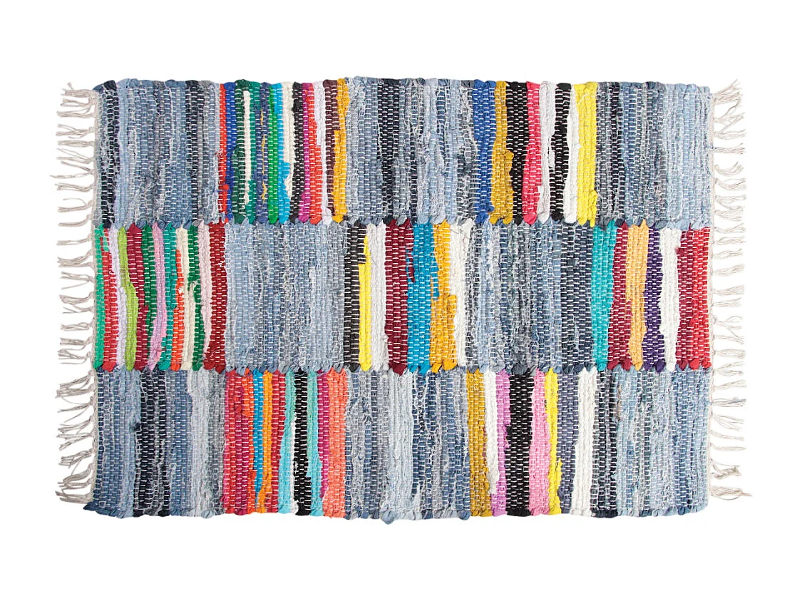 Tapis en coton multicolore (Lot de 2)