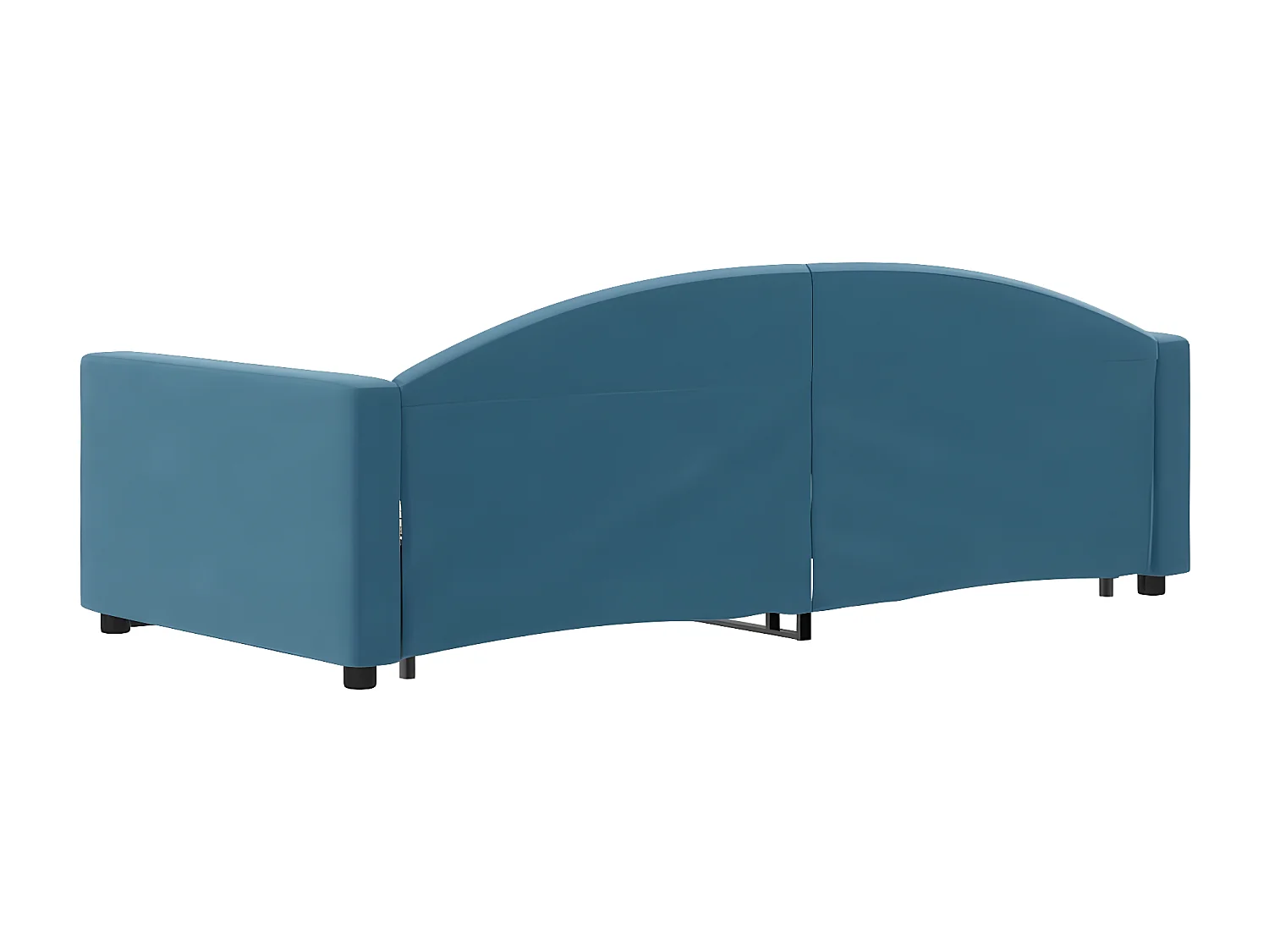 Sofá cama nido terciopelo azul 90x200 cm