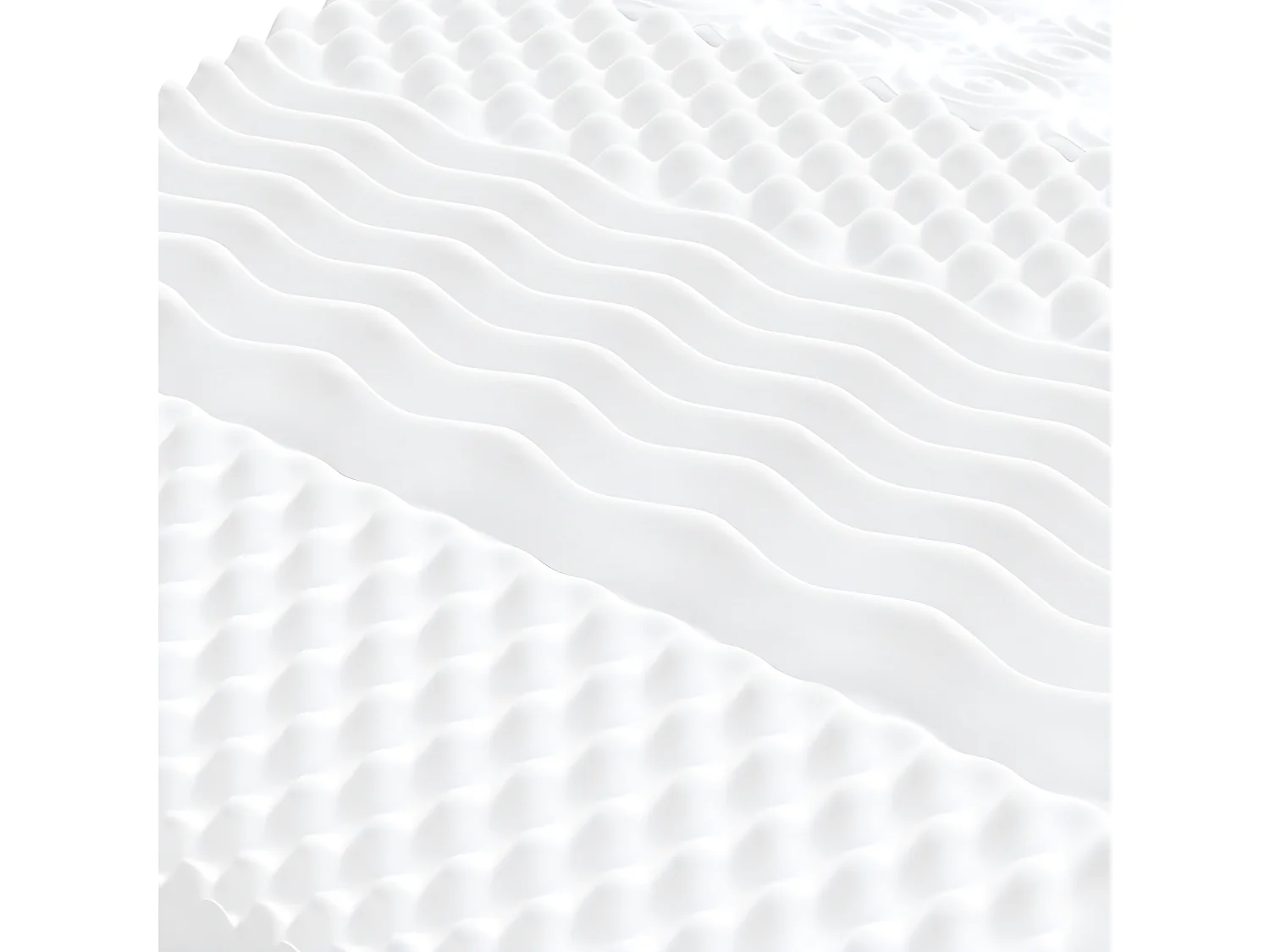 Lit de jour avec gigogne et matelas crème 90x200 cm tissu